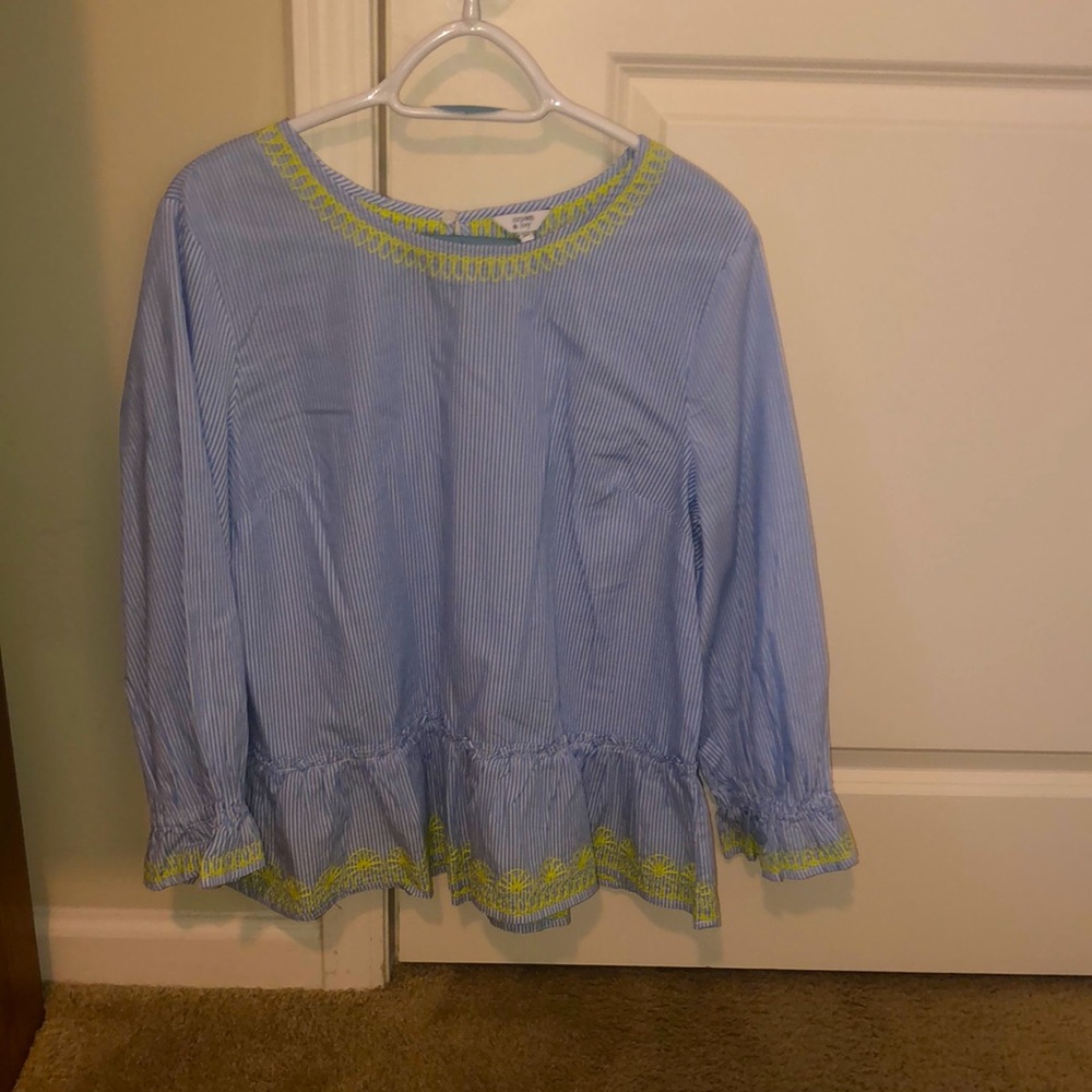 Large Crown and Ivy Peplum top.